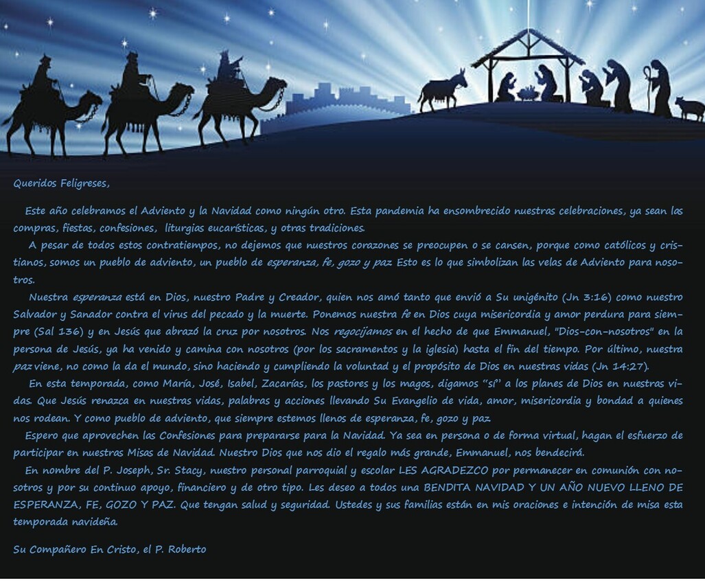 Fr. Roberto's Corner Nativity Parish El Monte, CA